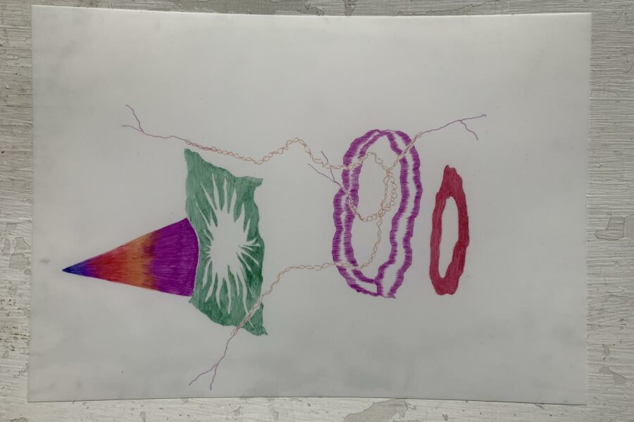 Kateřina Šillerová, Close-connect. 4 kresby jako celek, vyvolávací cena 2.000,- Kč za celek